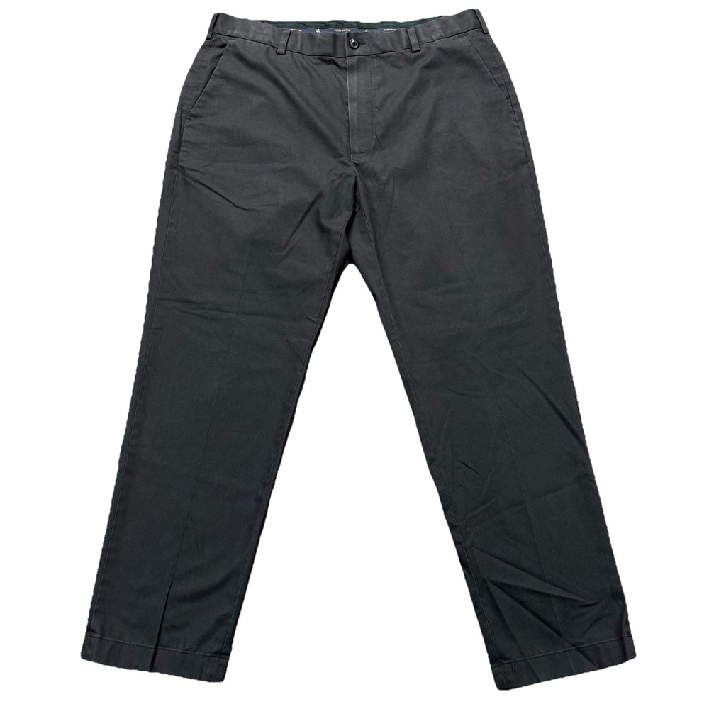 Brooks‎ Brothers Advantage Chino Stretch Mens 37x30 Clark Fit Pants Black Office